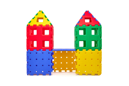 XL Polydron Constructieset 24-delig – Groot Bouwmateriaal voor Kinderopvang, BSO, Onderwijs en natuurlijk thuis!