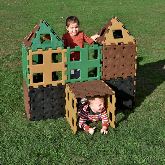 XL Polydron Constructieset 24-delig – Groot Bouwmateriaal voor Kinderopvang, BSO, Onderwijs en natuurlijk thuis!