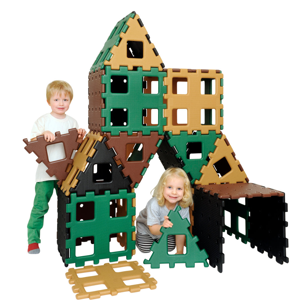 XL Polydron Constructieset 36-delig – Groot Bouwmateriaal voor Kinderopvang, BSO, Onderwijs en natuurlijk thuis!