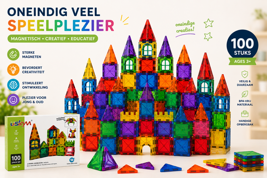 Uskym premium magnetische tegels complete 100-delige startset