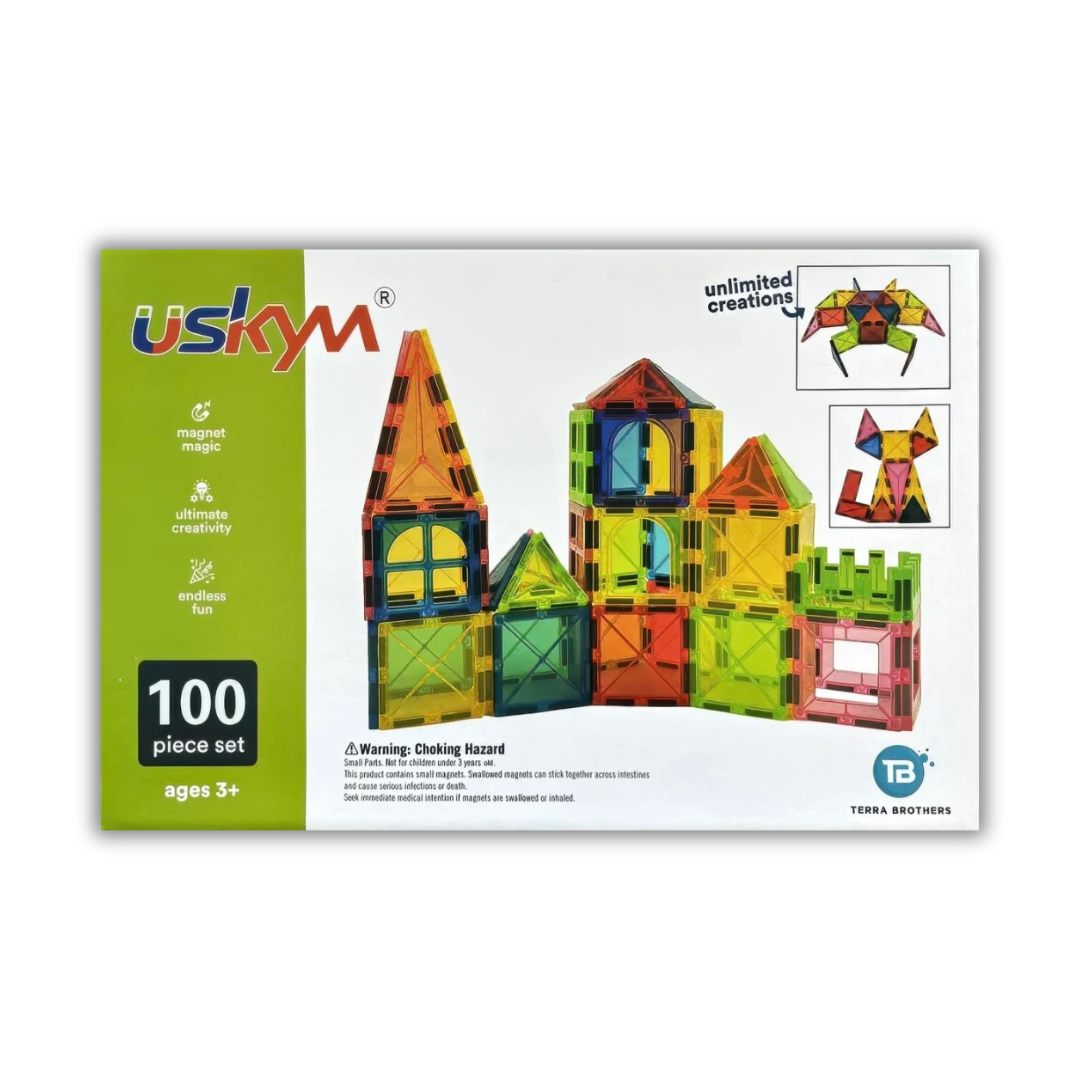 Uskym premium magnetische tegels complete 100-delige startset